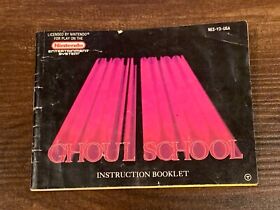 Ghoul School Nintendo NES Instruction Manual Only