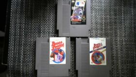 Lot of 3 NES Games (Bases Loaded I & II, MLB) (Nintendo Entertainment System)