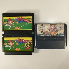3 Baseball Games Lot (Nintendo Famicom FC NES) Japan Import