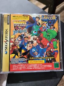 Marvel Super Heroes Vs Street Fighter Sega Saturn US SELLER 