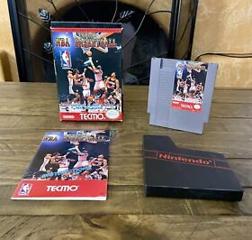 Tecmo NBA Basketball (NES Nintendo) Complete CIB Authentic Tested Works Look