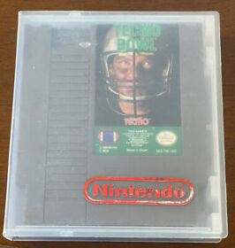 Tecmo Bowl Football (Nintendo NES) Authentic! Cleaned & Tested! W/ Clear Case