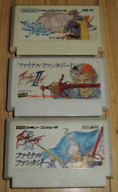 Final Fantasy I II III  Famicom software  FC Square Lot of 3 JAPAN JP Games
