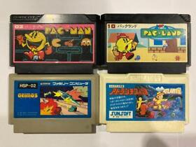 Nintendo Famicom Game software lot of 4Pacman Gaymos Packland Atlantis  