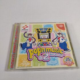 Japanese Pop 'n Music 2 Sega Dreamcast Japan Import Complete CIB US Seller