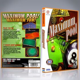 Dreamcast Custom Case - NO GAME - Maximum Pool