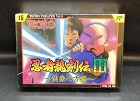 [Used] TECMO NINJA RYUKENDEN III 3 Boxed Nintendo Famicom Software FC from Japan