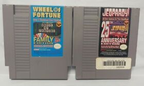 Jeopardy + Wheel of Fortune Family -  Nintendo NES Authentic Game Tested Works