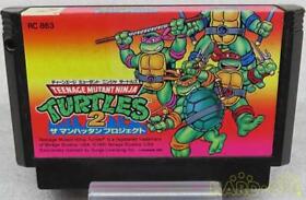 Konami Mutant Ninja Turtles 2 Will Save The World! Add 2. Famicom Cartridge