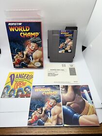 World Champ Nintendo NES Complete CIB w/Poster & Reg Card Near Mint!!!