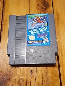 World Class Track Meet NES Nintendo Cartridge Game *CLEANED TESTED WORKS*
