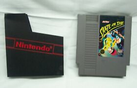 SKATE OR DIE NES Nintendo Video Game Cart Cartridge 1988 w/ Dust Cover