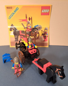 Vintage Lego Castle Lion Knights 6022 Horse Cart (1984): 100% Comp w/Instruction