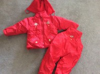 Girls 2 Piece Snowsuit Jacket Bib Red Size Xl XinYi Fashion Wear