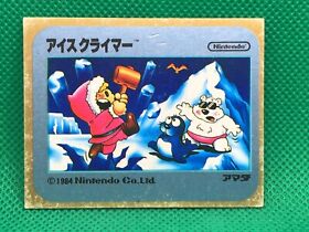Ice Climber  Famicom Amada card 1984 Nintendo  Family Computer  No.022