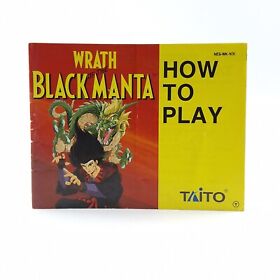 Nintendo NES Anleitung : Wrath of the Blackmanta Instruction Booklet Manual NOE