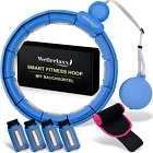 WELLRELAXX Smart Hula Hoop Leise Mit Bauchweggürtel - Schützt Haut+Kleidung Blau