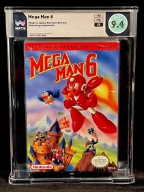 9.4 Mega Man 6 (Nintendo NES) WATA Graded CiB, 9.4 Box in Shrink MINT! CGC VGA