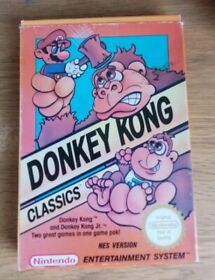 Donkey Kong Classics (Donkey Kong + Donkey Kong JR) NES: Boxed, great condition