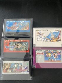 Famicom Lot. Final Fantasy 3, Dragon Quest 2,3, and 4!  Kung Fu!  NES Nintendo