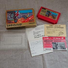 EXCITE BIKE Famicom Nintendo FC Japan Import Complete RARE 