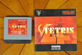 Nintendo Virtual Boy TETRIS & MANUAL Video Game  V-TETRIS Plays in English