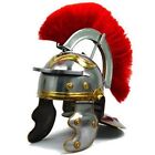 New Roman IMPERIAL Gallic Centurion Helmet Italic Red Plume 18ga STEEL General
