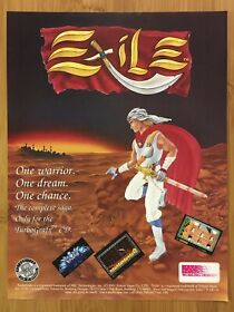 Exile PC TurboGrafx-CD Genesis 1992 Print Ad/Poster Official RPG Promo Art Rare