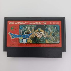 NINTENDO Famicom FC Dragon Quest III 3 Japan import NTSC-J Tested