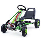 Honeyjoy Go Kart 4 Wheel Pedal Powered Kids Ride On Toy w/ Seat Adjustable Green