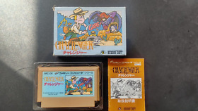Nintendo Famicom NES Hudson Soft Challenger Video Game Manual & Box Japan