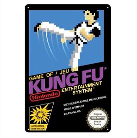 Kung Fu Nintendo Nes Retro Video Game Metal Poster Tin Sign 20*30cm