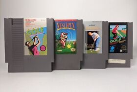 Lote de cuatro juegos de golf de NES juegos de Nintendo NES Open Jack Nicklaus Pebble Beach video