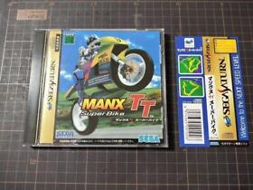 Sega Saturn Manx TT Super Bike MANX TT with obi postcard