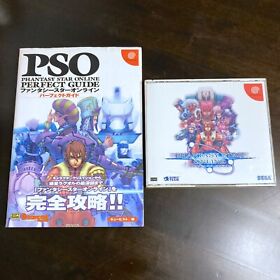 Phantasy Star Online w/ Official Perfect Guide Book Sega Dreamcast Japan Import
