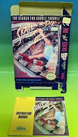 Skate Or Die 2 Nintendo NES BOX + MANUAL ONLY Authentic Rare
