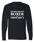 Boxer Dog Person Long Sleeve T-Shirt Dogs Lover Tee Dog Owner Mom Dad Gift