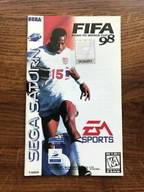 FIFA Road to World Cup 98 1998 Soccer Sega Saturn Juego Instrucciones Manual Solo