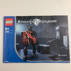 LEGO Knights Kingdom 8786 Vladek Black Knight Instruction Manual Only