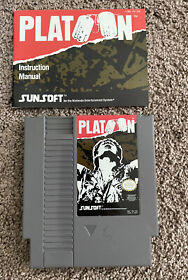 Nintendo NES Platoon Game Cartridge & Manual Only