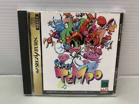 Sega Saturn Super Tempo Media Quest Japanese Rare Action Game SS w/ Case Manual