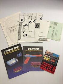 Vintage Super Nintendo System (SNES) Classic Poster, Control Deck Zapper Manual