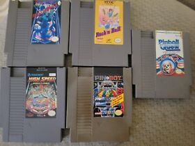 Lote de Pinball NES - Pinball Quest, Alta Velocidad, Rollerball, Rock n Ball, PinBot