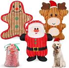 Christmas Plush Interactive Dog Squeaky Toys Xmas Gift for Small Medium Large...