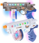 Mozlly Revolver Space Handgun Toy Set of 2 - Flashing LED with Sounds Effects
