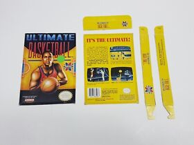 Ultimate Basketball Nintendo NES Rental Cut Box ONLY *DAMAGED