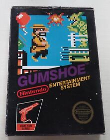 Nintendo Gumshoe Sticker Seal Black Box NES Video Game 5 screw Cartridge RARE