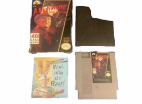 A Nightmare On Elm Street Nintendo Video Game NES 1990 Box Cartridge Manual. CIB