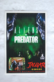 Aliens vs Predator Video Game Promotional Poster Atari Jaguar 1990s 