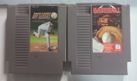 Nintendo NES Tecmo Baseball & Roger Clemens MVP Baseball Cartridges Only 